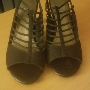 Impo villa black stretch heels size 8